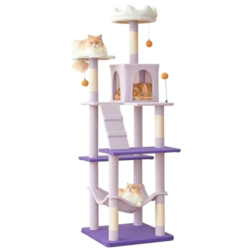Flower Large Cat Tree (70.1 in / Purple)