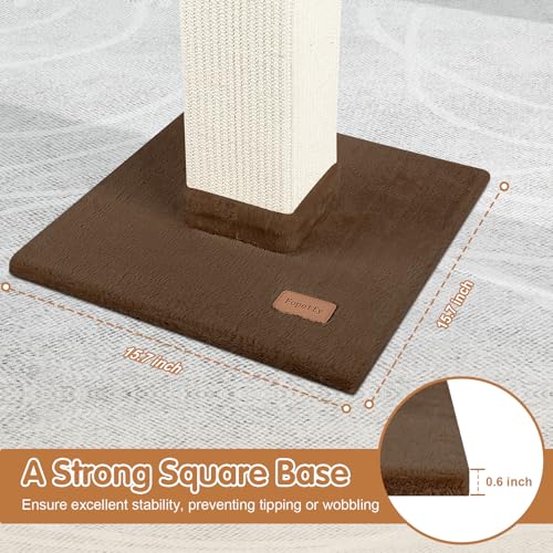 Cat Scratching Post 33 inch for Indoor Cats (Brown)