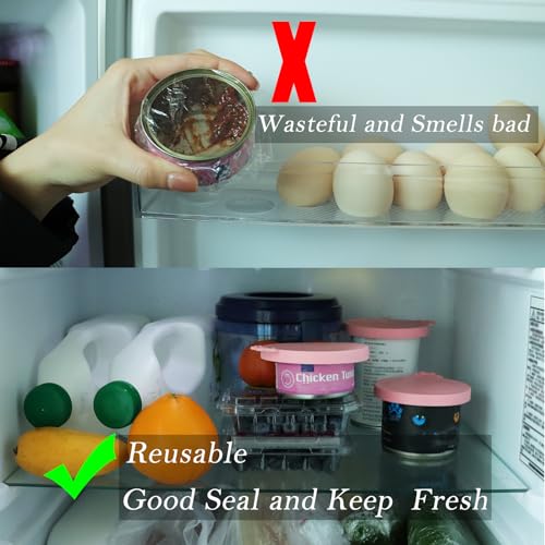 3 Pcs Pet Food Can Lids & One Can Spoon (Regular / Pink)