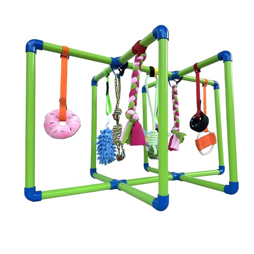 Puppy Play Gym with 9 Hanging Toys for Small Dogs to Keep Them Busy