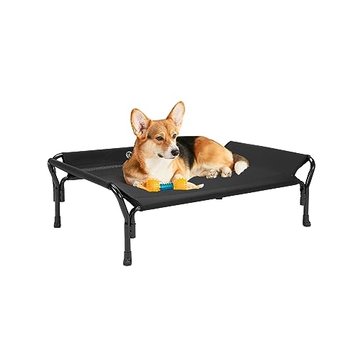 Cooling Elevated Dog Bed (Black / 39.5"L x 28.0"W x 12.0"Th)