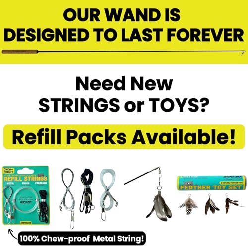 Forever Stick 2 Pack Unbreakable Cat Wand Toys (Forever Stick 2-Pack)