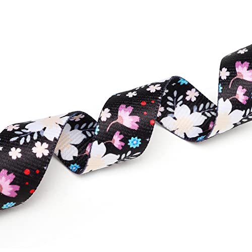 Adjustable Dog Collar (Small / Floral White)