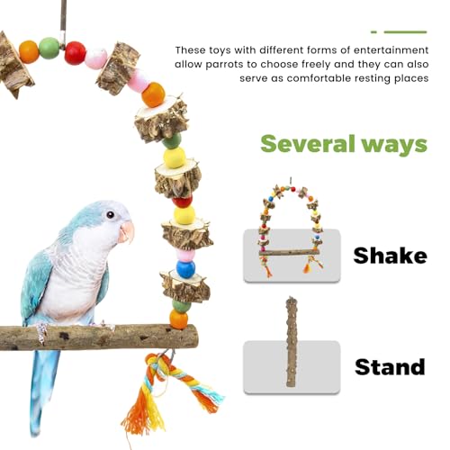 Bird Swing & Chew Toy for Parakeets (multicolored)