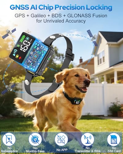 GPS Wireless Dog Collar with GNSS Precision