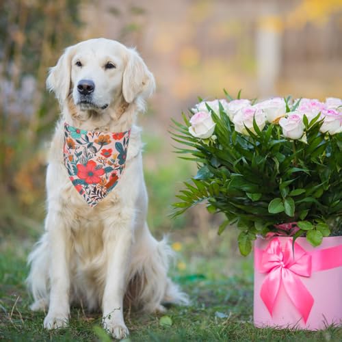 Spring Floral Dog Bandana (X-Large / Flower)