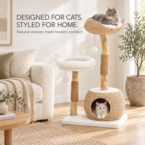 Cat Tree Tower for Indoor Cats (natural)