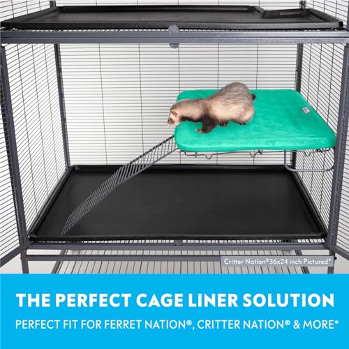 Fitted Fleece Shelf Liner for Critter Nation Cage (Green / Shelf Liner)