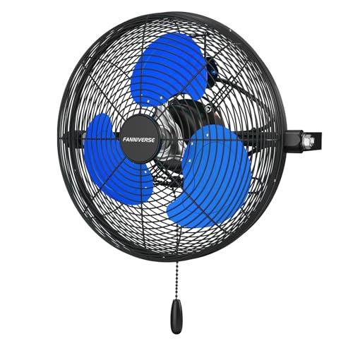 12 Inch High Velocity Wall Mount Fan (Blue / 12 inch)