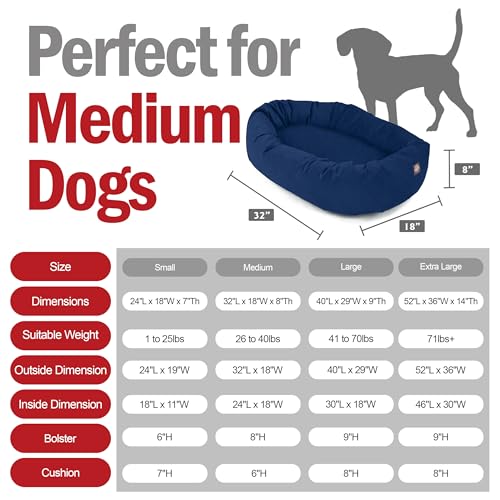 52 Inch Suede Calming Dog Bed Washable (Navy)