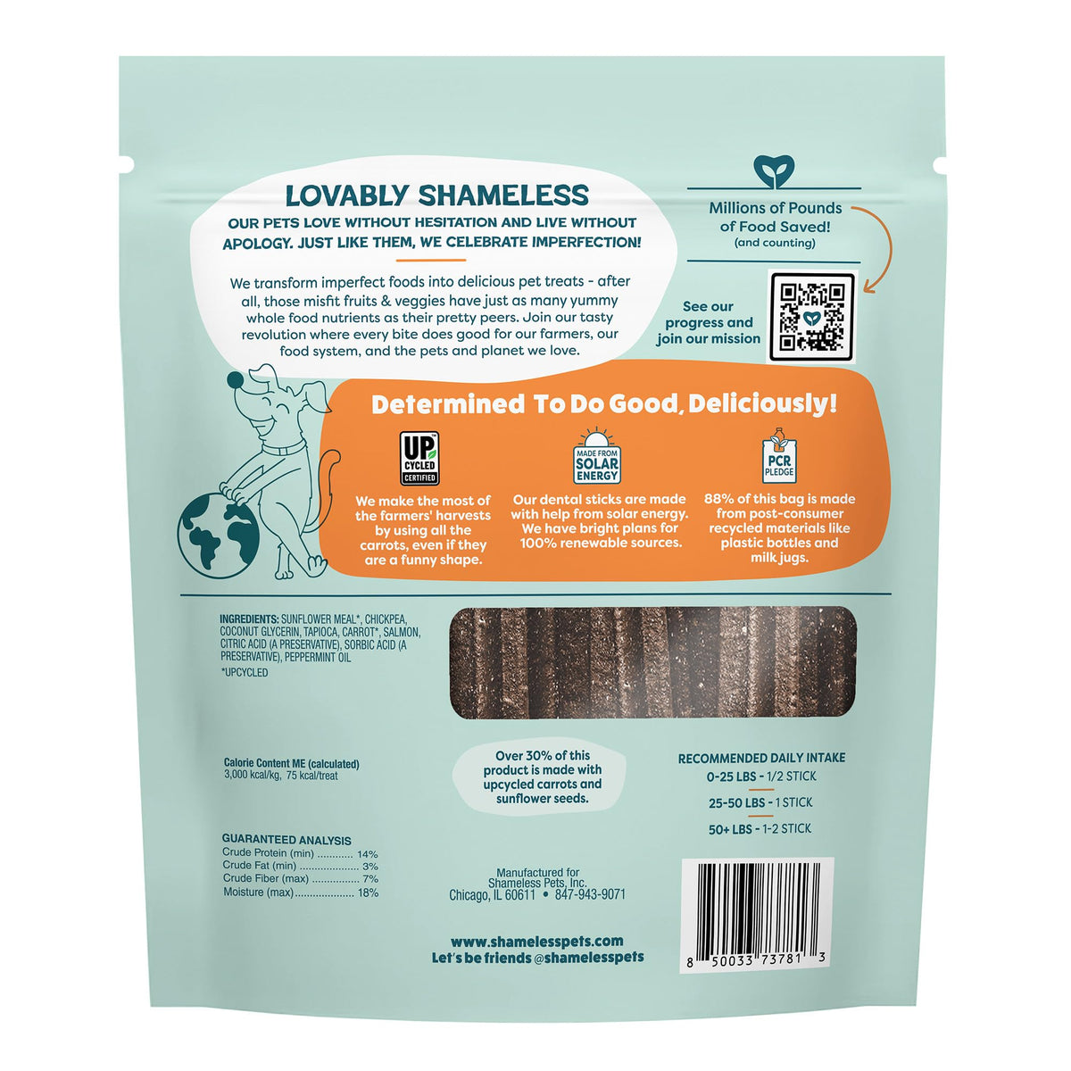 Carrot & Mint Dental Chews for Dogs (1.75 Pound (Pack of 1))
