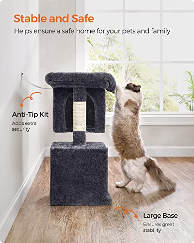 Cat Tree 29.1 (M (19.3"L x 12.6"W x 29.1"H) / Smoky Gray)