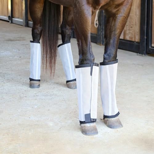 Equine Romper Stomper Fly Boots for Horses (Grey / Small)