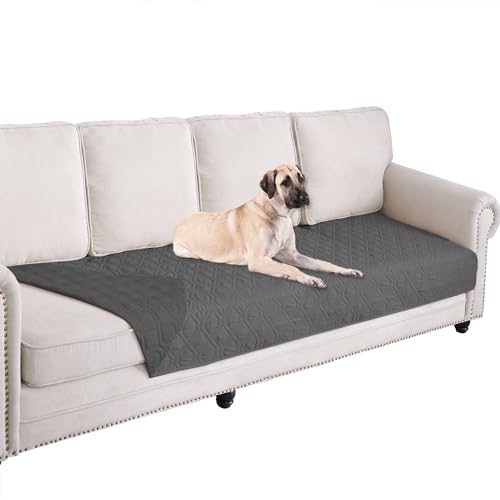 Waterproof Dog Bed Cover Pet Blanket for Furniture Bed Couch Sofa Reversible (40x90 Inch (Pack of 1) / Darkgrey)
