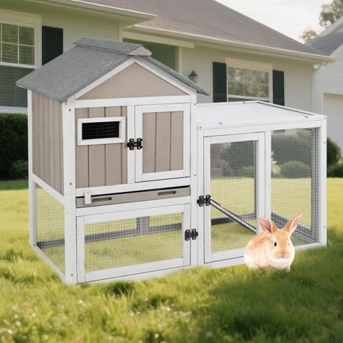 94''L Rabbit Hutch Outdoor Chicken Coop with Run (94"L x 23.6"W x 36"H)