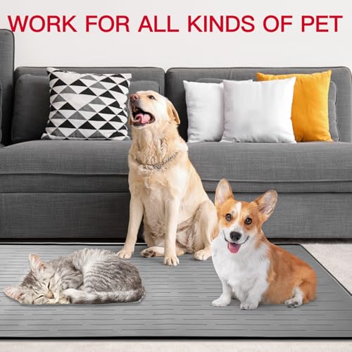 39.4"x29.5" Largest Pet Food Mat (Dark Brown / 39.4"L x 29.5"W)