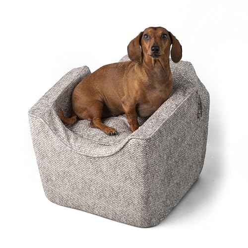 Dog Car Seat for Dogs up to 18lbs (Merlin Linen / Small)