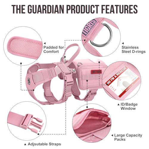 Service Dog Vest Harness (M / Pink)
