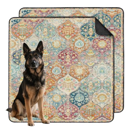 Washable Pee Pads for Dogs 2 Pack (48"x48"(2 Pack) / F Multi)