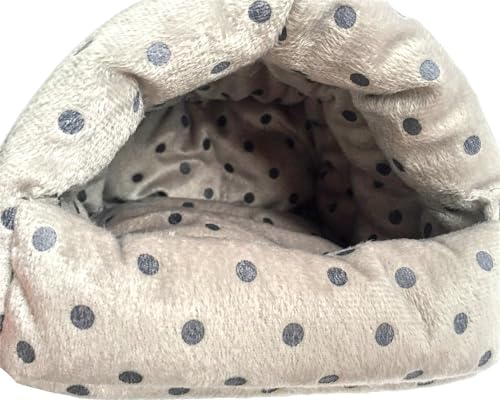 Guinea Pig Warm Cave Bed (M / Dot-Grey)