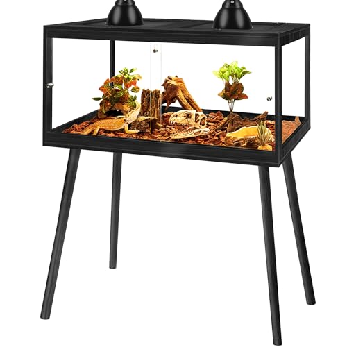 Bearded Dragon Tank with Legs (Black / 60Gallons, 39inch)