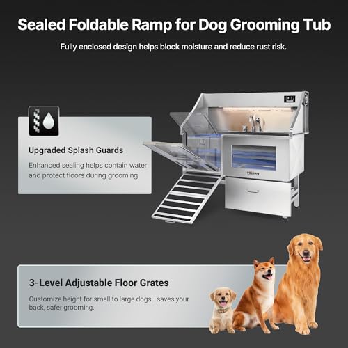 Dog Washing Station with Dryer (61")