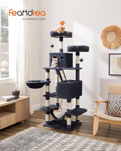 Cat Tree 66.1 (Smoky Gray / L (21.7"L x 17.7"W x 66.1"H))
