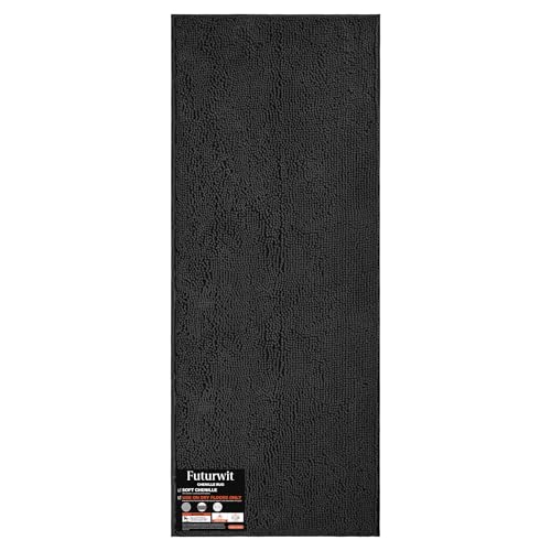Dog Door Mat for Muddy Paws (60"x24" / Black)