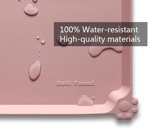 Large Non Slip Pet Feeding Mats (24" x 16" / Neutral Pink)