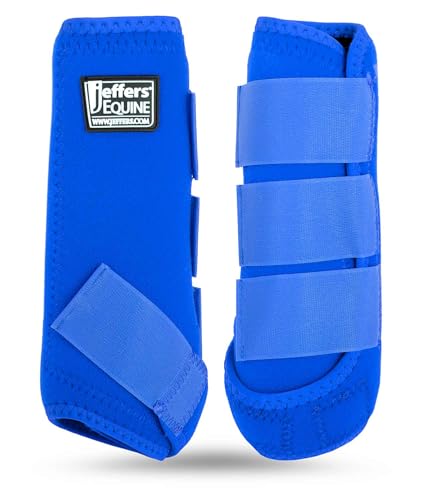 Equine Protective Horse Boots 1 Pair Blue (Blue / Medium)