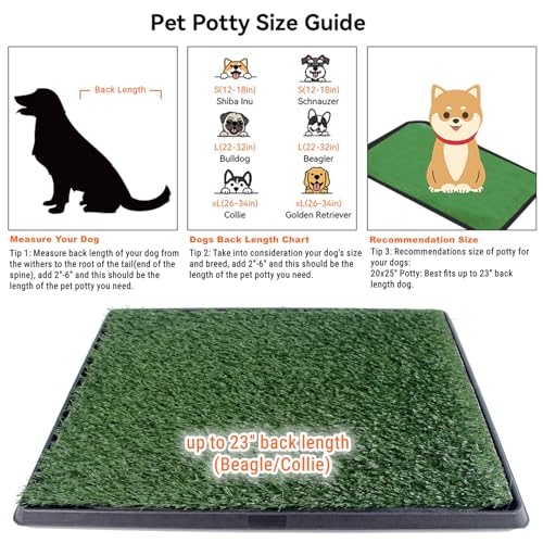 Dog Grass Pad with Tray 25"X20" (25"×20")