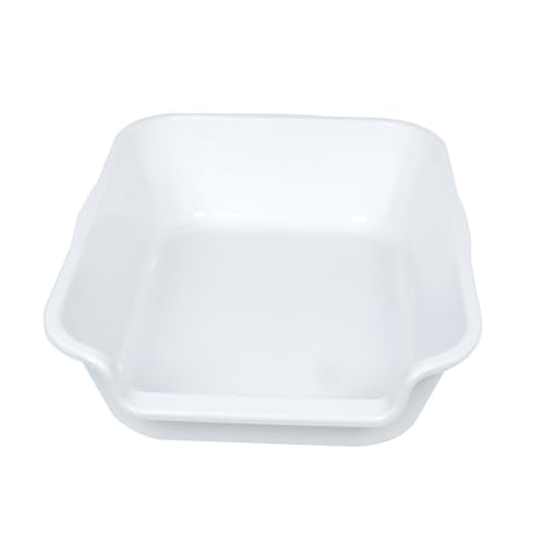 Extra Large Low Entry ABS Cat Litter Box (Small (Pack of 1) / White)