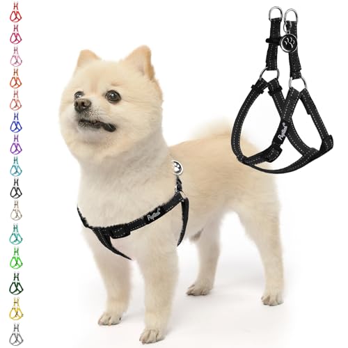 No Pull Dog Harness Small Sized Step (Black(Reflective) / Small)