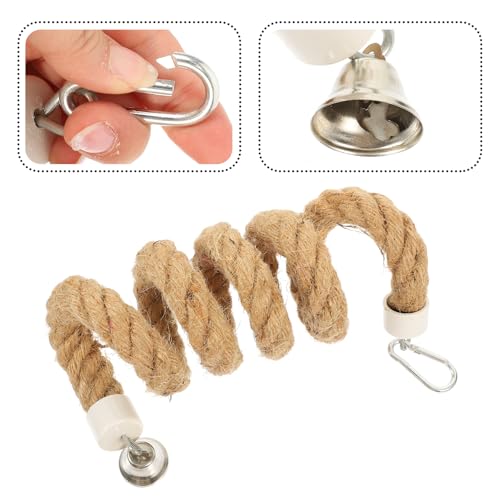 Bird Rope Perch Parrot Rope Toy for Bird Cages 39.37in Climbing Toys for Birds with Stable Clips Hanging Accessories for Play Exercise and Cage Decoration