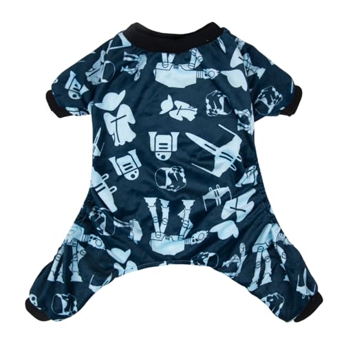 Small Dogs Outfit Soft Puppy Onesies Pjs Dog Pajamas Pet Coat Cat Apparel Comfy Doggie Jumpsuit Bodysuit for All Seasons (Star Wars / Large)