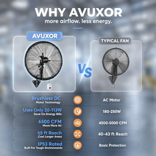 24" Outdoor Wall Mount Fan (24 Inch without Remote)