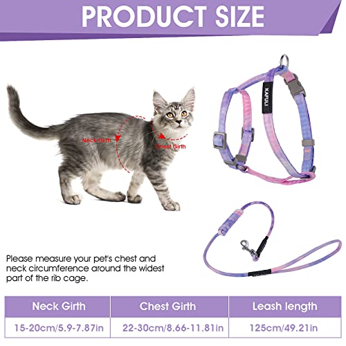 Cat Harness and Leash Set (Gradient Purple)