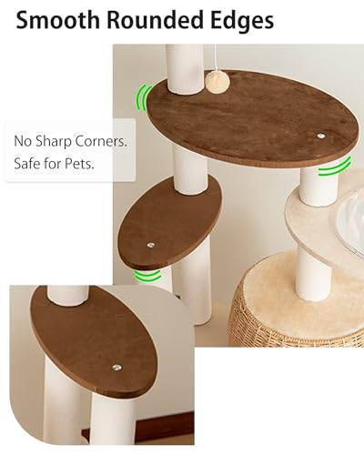 56.6" Cat Tree Tower for Large Cats (Brown DC888D)