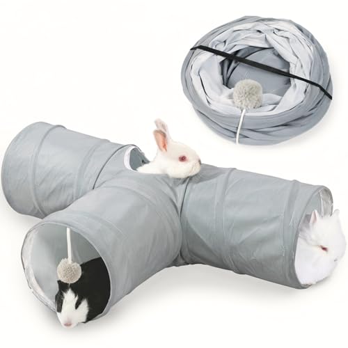 3 Way Collapsible Rabbit Tunnel Toy