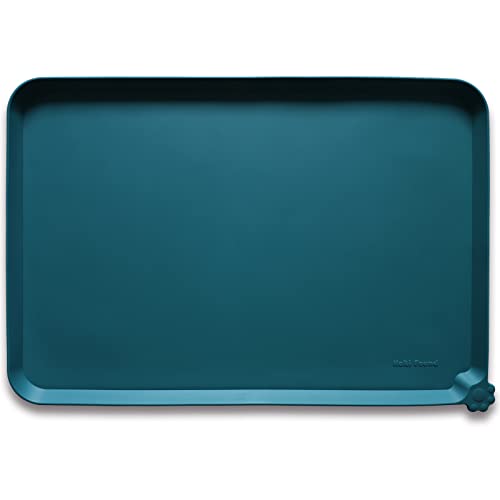 L Silicone Pet Food Mats (22" x 14" / Sicilian Ocean)