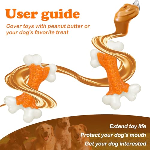 10 Pack Dog Chew Toys (10PC-Peanut Butter-Orange)