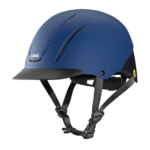 Spirit with MIPS Technology Full Coverage Horse Riding Helmet (MIPS Navy Duratec / Large)
