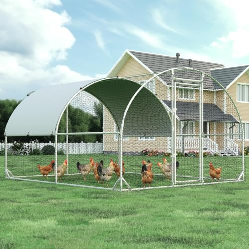 Metal Chicken Coop (154.8"L x 114.2"W x 76.0"H)