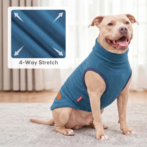 2Pack Dog Sweater for Large Dogs Soft Pet Coats Fleece Sweatshirt (XXX-Large (55-75lbs) / 2# Stripe+Navyblue)