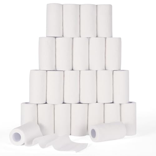 24 Pack Self Adhesive Bandage Wrap (White / 4 Inch)