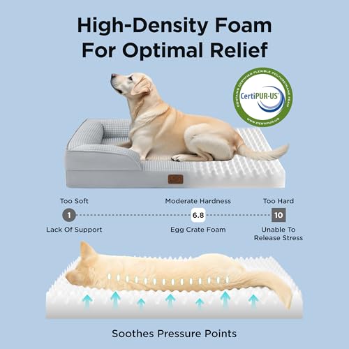 Cooling Dog Beds Large Sized Dog Washable Original Design (Cooling Grey / 35"l X 25"w X 6.5"th)