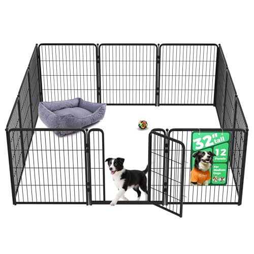 Homeplus Indoor Dog Playpen (Black / 32"H)
