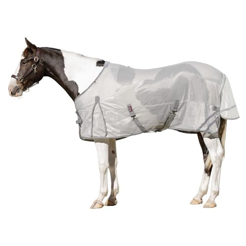 Soft Interlock Mesh II Horse Fly Sheets (Horse Size 80 / Horse Euro Surcingle / Silver)