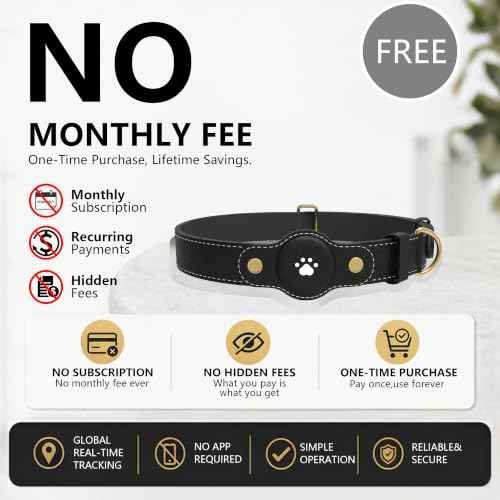 GPS Tracker for Dogs (Black / S(8.5''-13''))