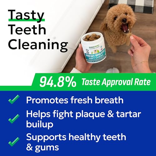Dog Teeth Breath Freshener Chews (Breath Aid Probiotics / 90 Dental Care Chews)